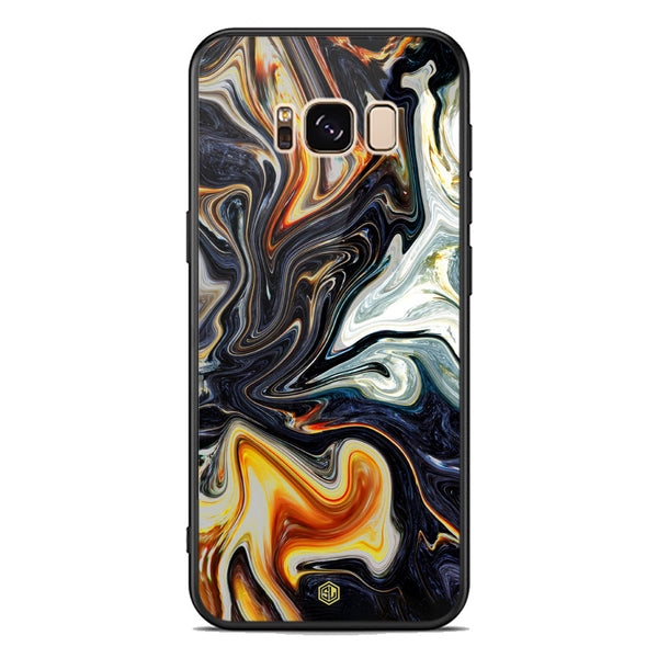 Marble Series Soft Phone Case - Premium Glass Case - Design 1 - Samsung Galaxy S8