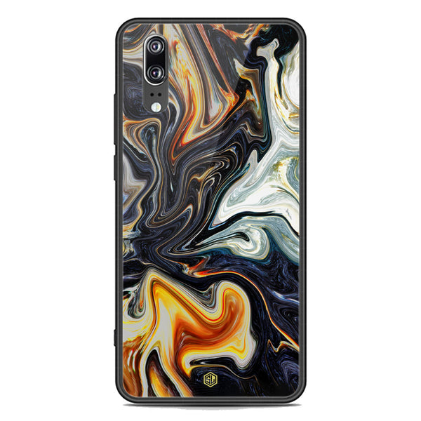 Marble Series Soft Phone Case - Premium Glass Case - Design 1 - Huawei P20