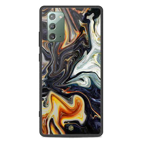 Marble Series Soft Phone Case - Premium Glass Case - Design 1 - Samsung Galaxy Note 20