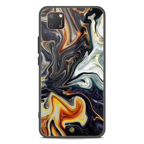 Marble Series Soft Phone Case - Premium Glass Case - Design 1 - Honor 9S