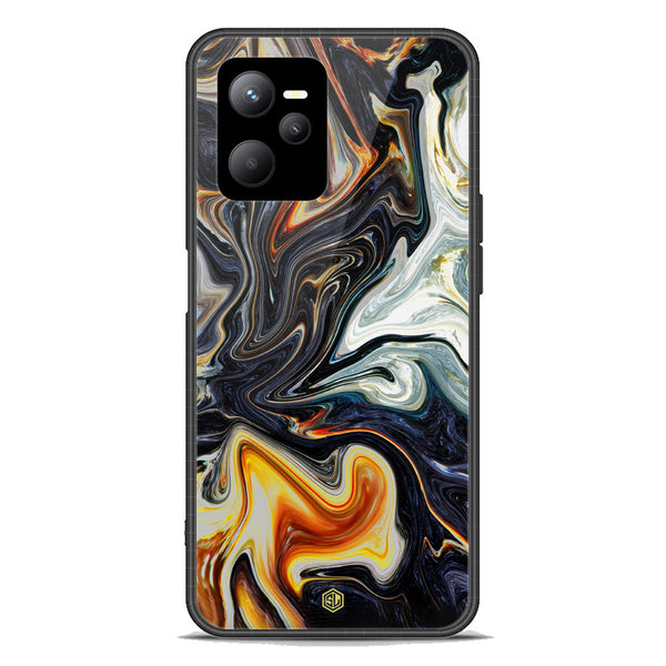 Marble Series Soft Phone Case - Premium Glass Case - Design 1 - Realme Q5