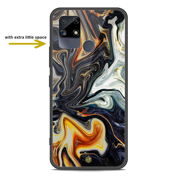 Marble Series Soft Phone Case - Premium Glass Case - Design 1 - Realme C25s