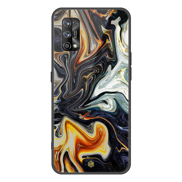 Marble Series Soft Phone Case - Premium Glass Case - Design 1 - Realme 7 Pro