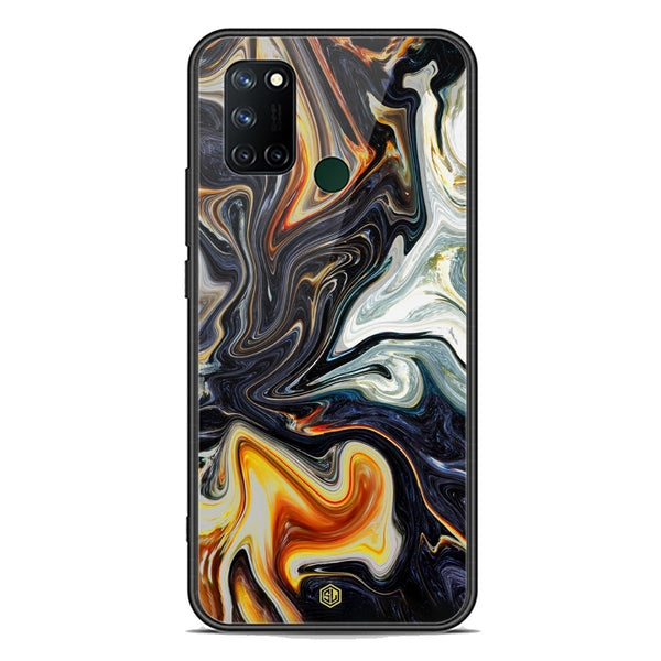 Marble Series Soft Phone Case - Premium Glass Case - Design 1 - Realme 7i