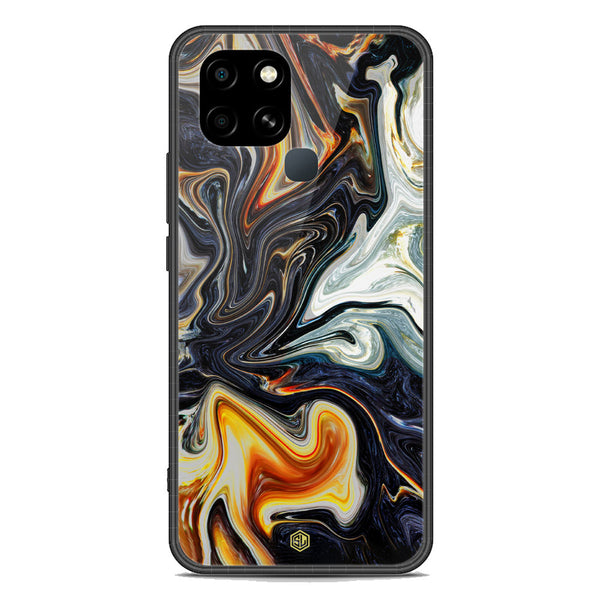 Marble Series Soft Phone Case - Premium Glass Case - Design 1 - Infinix Smart 6