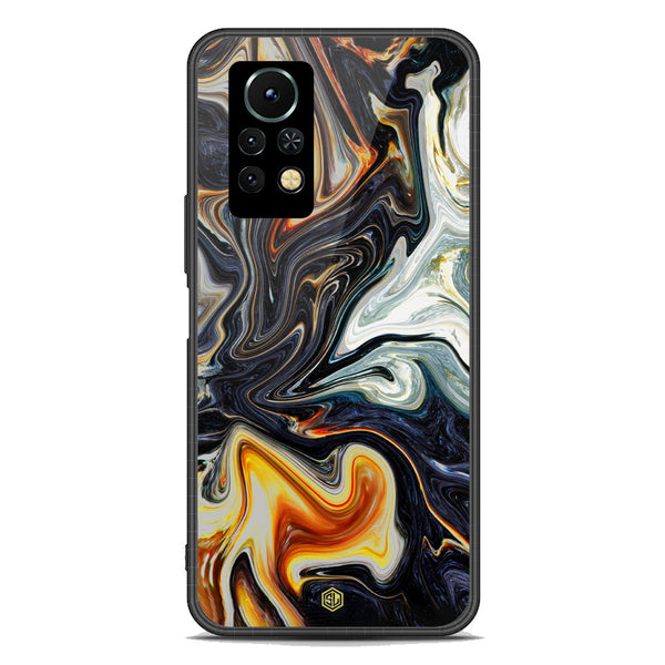 Marble Series Soft Phone Case - Premium Glass Case - Design 1 - Infinix Note 11s
