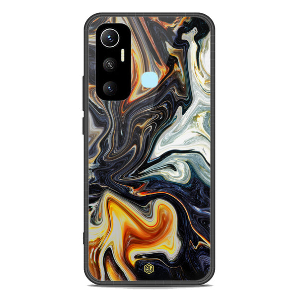 Marble Series Soft Phone Case - Premium Glass Case - Design 1 - Infinix Hot 11