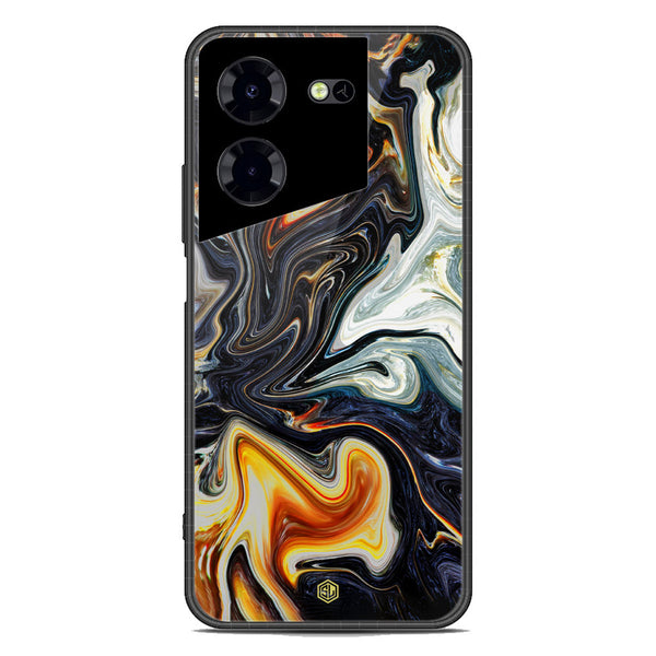 Marble Series Soft Phone Case - Premium Glass Case - Design 1 - Tecno Pova 5 Pro