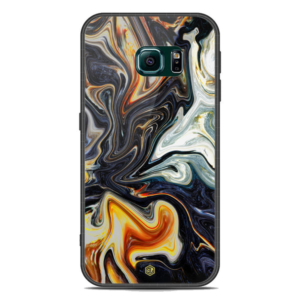Marble Series Soft Phone Case - Acrylic Case - Design 1 - - Samsung Galaxy S6 Edge Plus