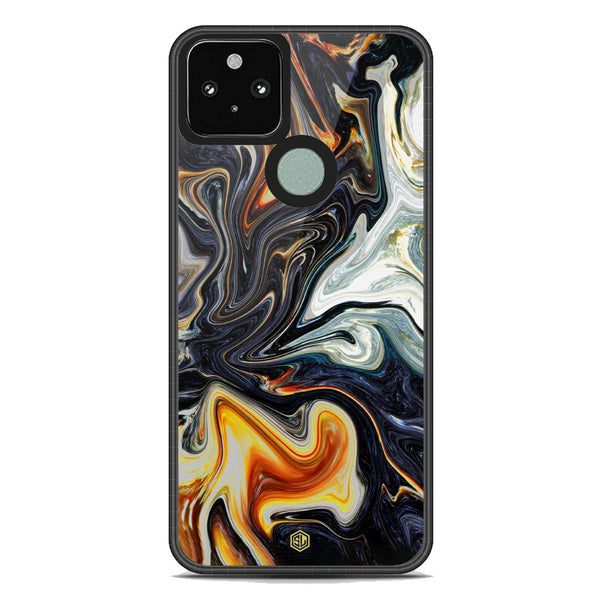 Marble Series Soft Phone Case - Metal Case - Design 1 - Google Pixel 5