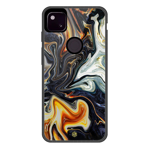 Marble Series Soft Phone Case - Metal Case - Design 1 - Google Pixel 4a