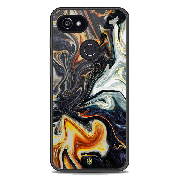 Marble Series Soft Phone Case - Metal Case - Design 1 - Google Pixel 2 XL