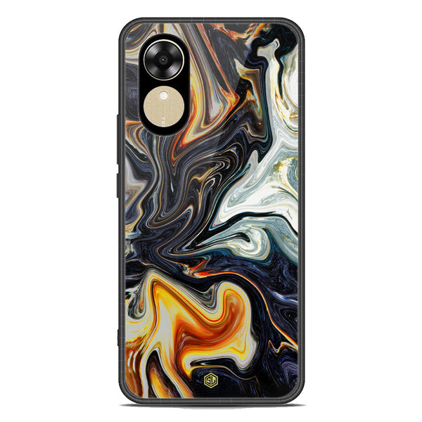 Marble Series Soft Phone Case - Premium Glass Case - Design 1 - Oppo A17k