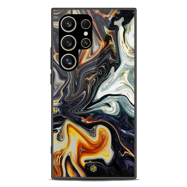 Marble Series Soft Phone Case - Premium Glass Case - Design 1 - Samsung Galaxy S24 Ultra