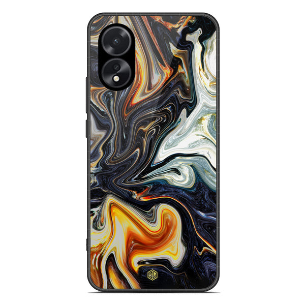 Marble Series Soft Phone Case - Premium Glass Case - Design 1 - Oppo A18