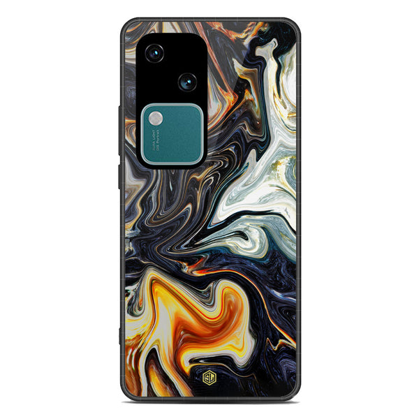 Marble Series Soft Phone Case - Premium Glass Case - Design 1 - Vivo V30