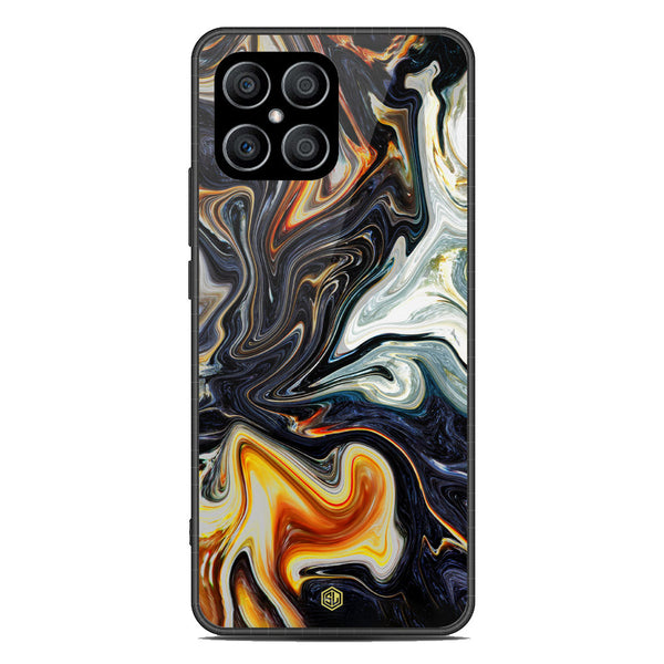 Marble Series Soft Phone Case - Metal Case - Design 1 - Honor X8