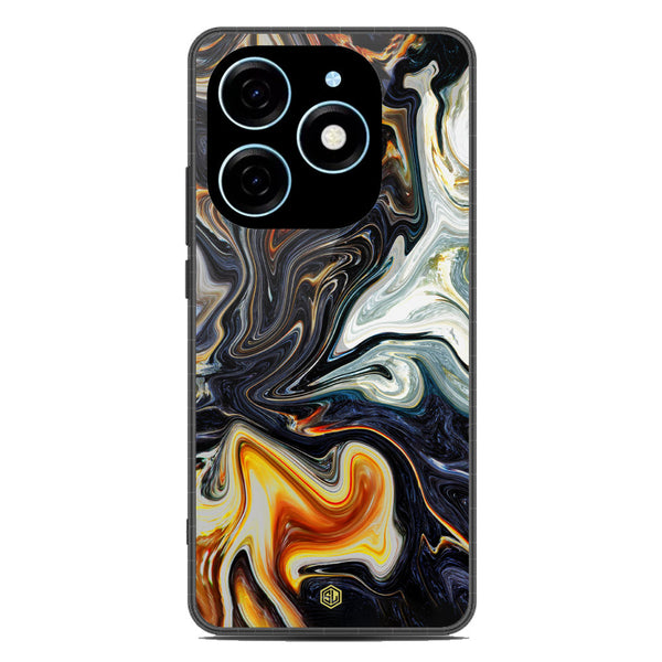 Marble Series Soft Phone Case - Premium Glass Case - Design 1 - Tecno Spark 20C