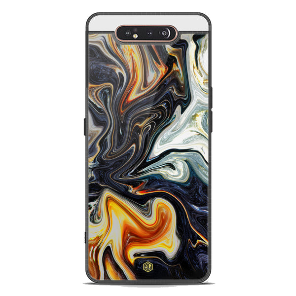 Marble Series Soft Phone Case - Premium Glass Case - Design 1 - Samsung Galaxy A80