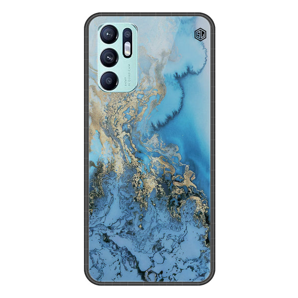 Marble Series Soft Phone Case - Premium Glass Case - Design 2 - Oppo Reno 6