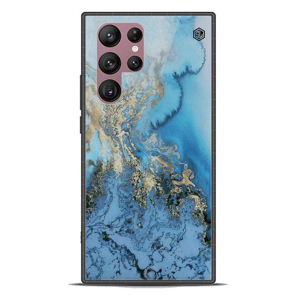 Marble Series Soft Phone Case - Premium Glass Case - Design 2 - Samsung Galaxy S22 Ultra 5G