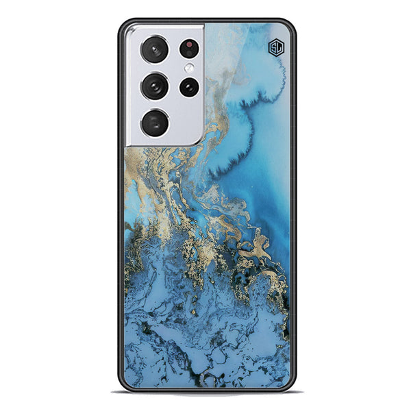 Marble Series Soft Phone Case - Premium Glass Case - Design 2 - Samsung Galaxy S21 Ultra 5G