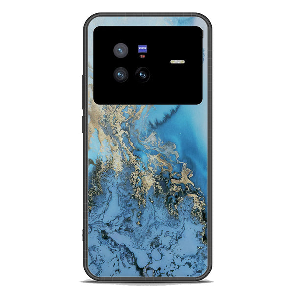 Marble Series Soft Phone Case - Premium Glass Case - Design 2 - Vivo X80