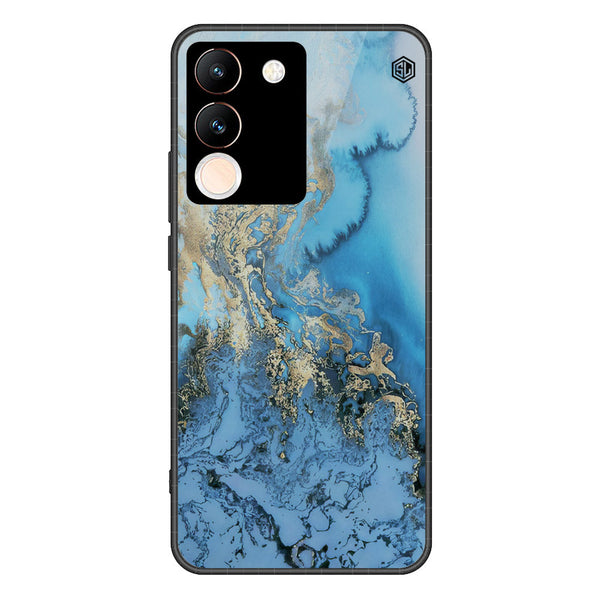 Marble Series Soft Phone Case - Premium Glass Case - Design 2 - Vivo V29e