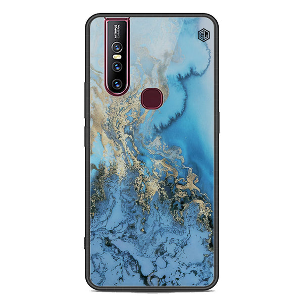 Marble Series Soft Phone Case - Premium Glass Case - Design 2 - Vivo V15