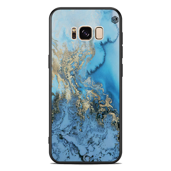 Marble Series Soft Phone Case - Premium Glass Case - Design 2 - Samsung Galaxy S8
