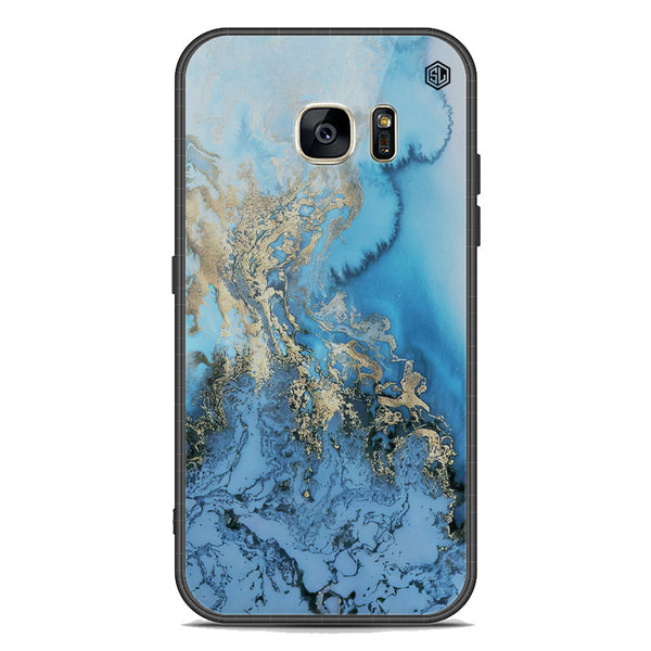 Marble Series Soft Phone Case - Premium Glass Case - Design 2 - Samsung Galaxy S7