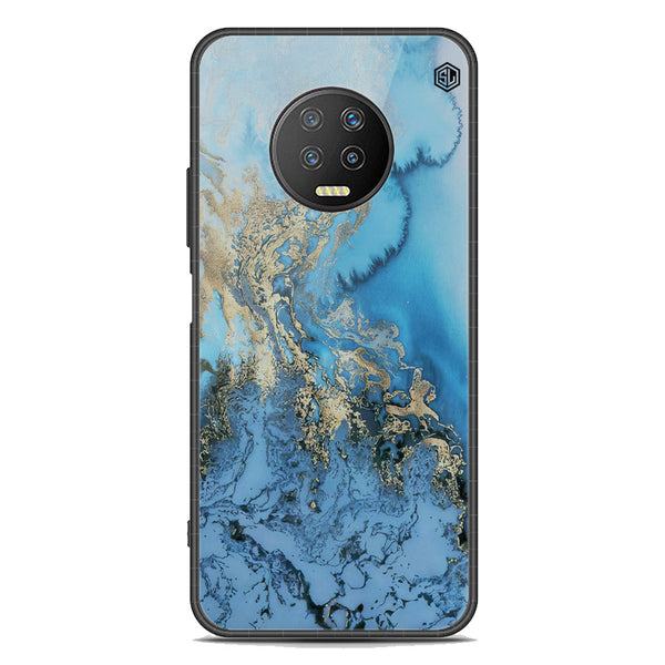 Marble Series Soft Phone Case - Premium Glass Case - Design 2 - Infinix Note 7