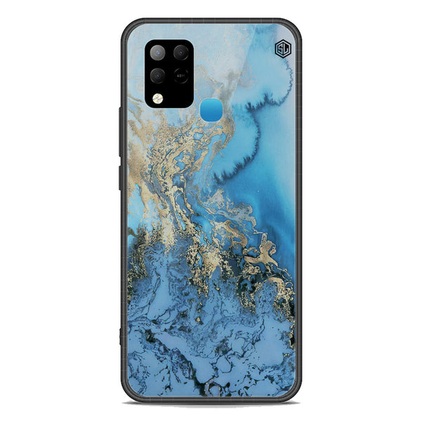 Marble Series Soft Phone Case - Premium Glass Case - Design 2 - Infinix Hot 10S