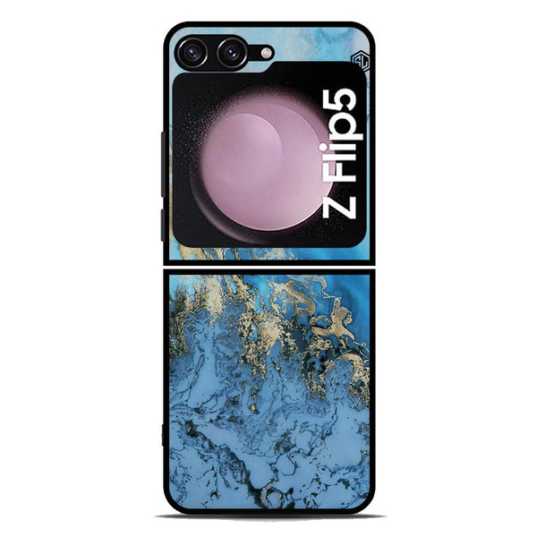 Marble Series Soft Phone Case - Metal Case - Design 2 - Samsung Galaxy Z Flip 5 5G