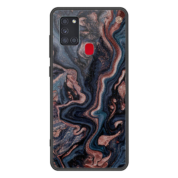 Marble Series Soft Phone Case - Premium Glass Case - Design 4 - Samsung Galaxy A21s