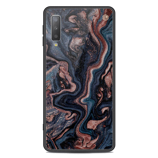 Marble Series Soft Phone Case - Premium Glass Case - Design 4 - Samsung Galaxy A7 2018
