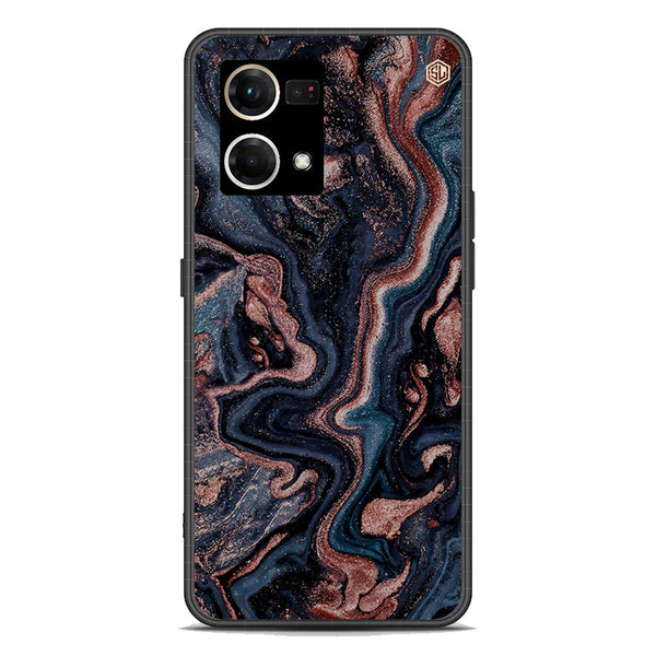 Marble Series Soft Phone Case - Premium Glass Case - Design 4 - Oppo Reno 7 4G