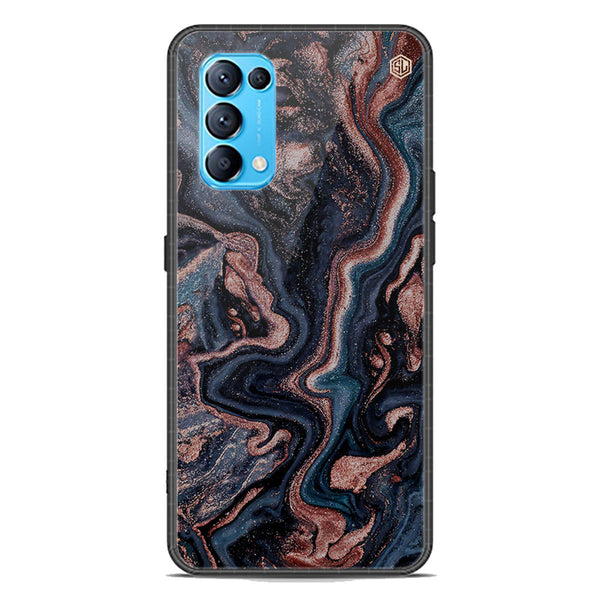 Marble Series Soft Phone Case - Premium Glass Case - Design 4 - Oppo Reno 5 4G