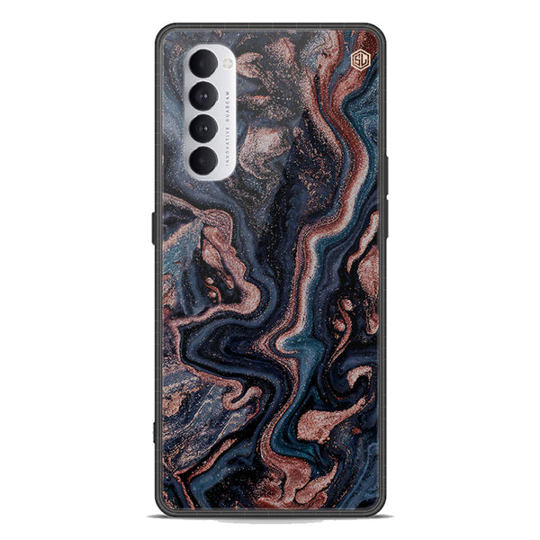 Marble Series Soft Phone Case - Premium Glass Case - Design 4 - Oppo Reno 4 Pro 5G