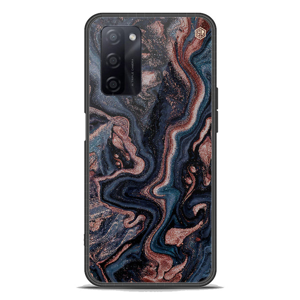 Marble Series Soft Phone Case - Premium Glass Case - Design 4 - Oppo A55s