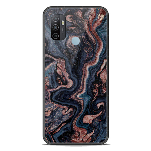 Marble Series Soft Phone Case - Premium Glass Case - Design 4 - Oppo A53s