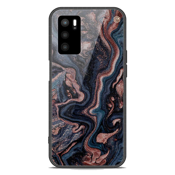 Marble Series Soft Phone Case - Premium Glass Case - Design 4 - Oppo A16s