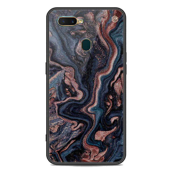 Marble Series Soft Phone Case - Premium Glass Case - Design 4 - Oppo A7