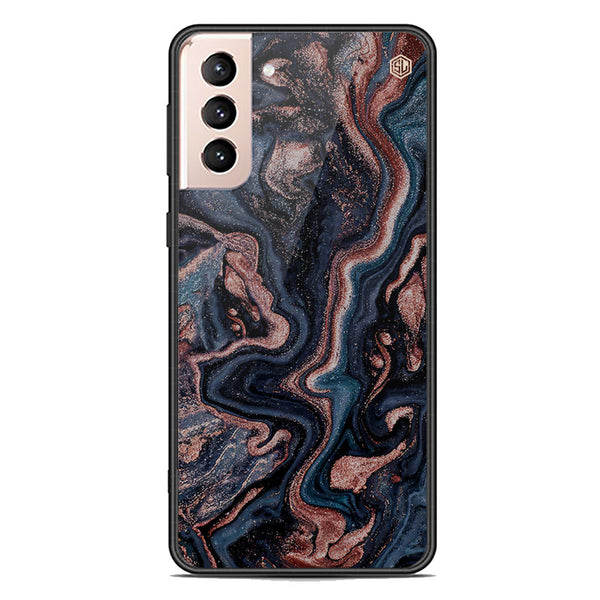 Marble Series Soft Phone Case - Premium Glass Case - Design 4 - Samsung Galaxy S22 5G