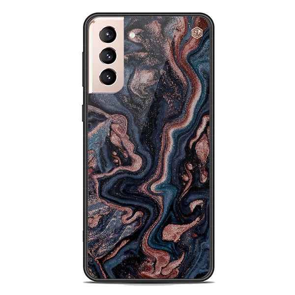 Marble Series Soft Phone Case - Premium Glass Case - Design 4 - Samsung Galaxy S21 FE 5G