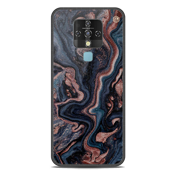 Marble Series Soft Phone Case - Premium Glass Case - Design 4 - Tecno Camon 16