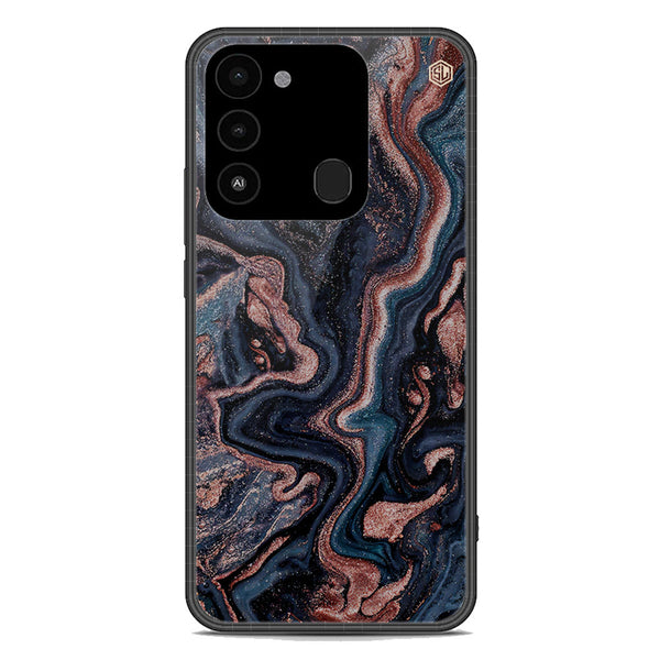 Marble Series Soft Phone Case - Premium Glass Case - Design 4 - Tecno Spark 8C