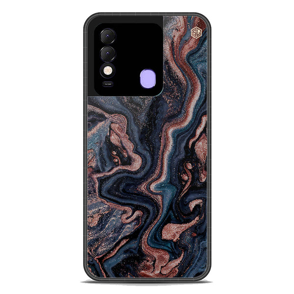 Marble Series Soft Phone Case - Premium Glass Case - Design 4 - Tecno Spark 8