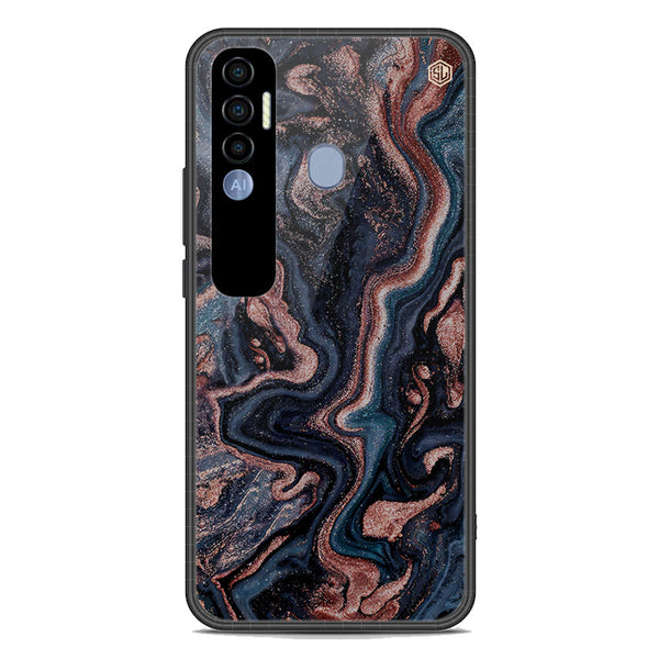 Marble Series Soft Phone Case - Premium Glass Case - Design 4 - Tecno Spark 7 Pro