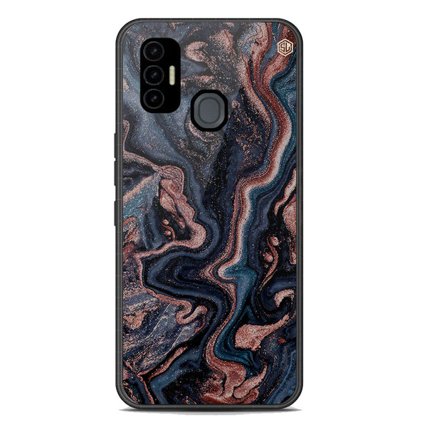 Marble Series Soft Phone Case - Premium Glass Case - Design 4 - Tecno Spark 7